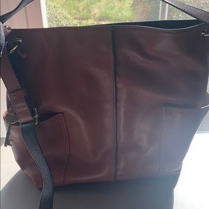 Fossil Brown Leather Crossbody Bag